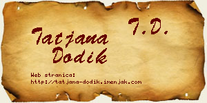Tatjana Dodik vizit kartica